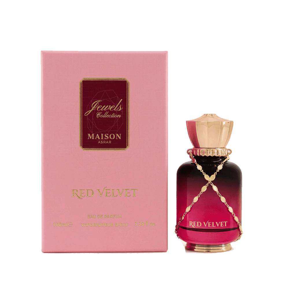 Luchtige, roze parfumfles met gouden ketting, elegant cadeau voor vrouwen.