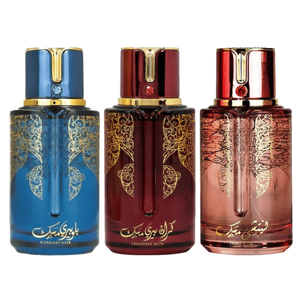 Kleurrijke parfums in elegant flacons met gouden details, perfect als cadeau of voor jezelf.
